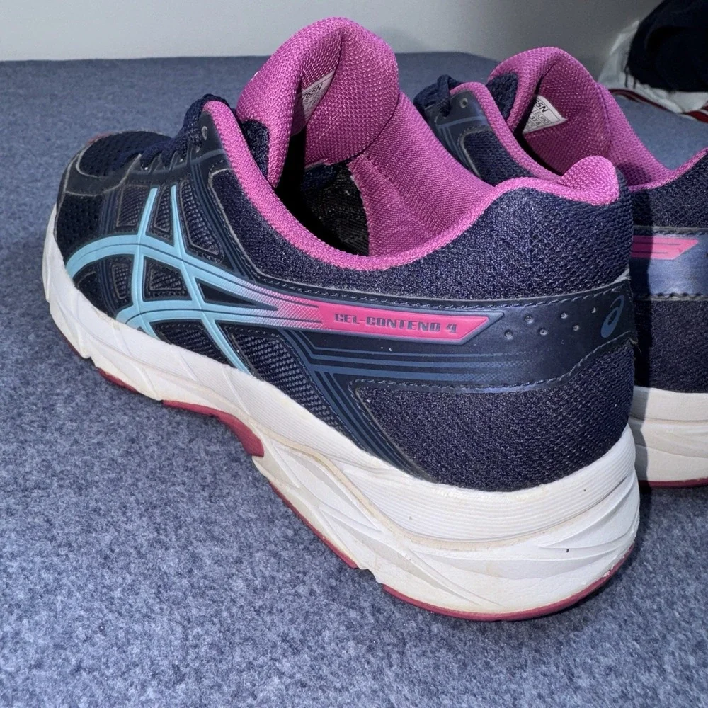 ASICS Gel-Contend 4 Ortholite Running Athletic Shoes Blue T765N Women's Size 6.5